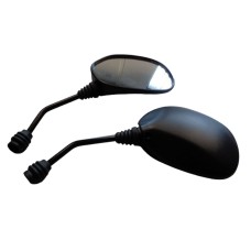 GZ Дзеркало універсальне овальне ліве і праве (комплект) різьба Honda M8 колір чорний