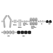 KAPPA кріплення вітрового скла 6121DTK KYMCO DINK R TUNNEL/FLAT 125/150 '23-'25
