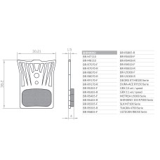 Гальмівні колодки Brenta Bike органічні Sport з радіатором MTB / шосе / електровелосипед підходять до Shimano Dura Ace BR-R9170, Ultegra BR-R8070, XTR BR-M9100, BR-RS805 (акція)