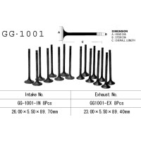 VESRAH Впускний клапан HONDA VF 750F 82-86, VF 750C 82-84, VF 750S 82-84 (26,0X5,50X89,7MM) (OEM:14711-MB0-000) (1ШТ.) (MADE IN JAPAN)