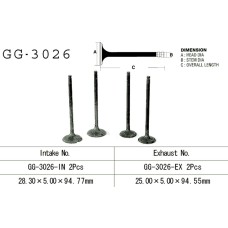 VESRAH Випускний клапан SUZUKI DR 250 S/SE '90-95' (OEM: 12912-15D01) (1шт.) (MADE IN JAPAN)