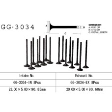 VESRAH Випускний клапан SUZUKI GSX 600F '92-97' (OEM: 12912-19E00) (1шт.) (MADE IN JAPAN)