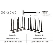 VESRAH Впускний клапан SUZUKI GSXR 600 SRAD' 97-00' (OEM: 12911-34E00) (1ШТ.) (MADE IN JAPAN)