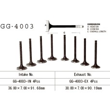 Впускний клапан VESRAH для Kawasaki KZ 1000/Z1R '77-81' (OEM: 12004-017,12004-1000) (1 шт.) (MADE IN JAPAN)