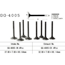 VESRAH Випускний клапан Kawasaki Z 1000J 81-83, Z 1000LTD 81-82, KZ 1000 POLICE (OEM: 12005-1011) (1 шт.) (MADE IN JAPAN)