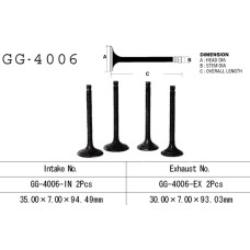 Впускний клапан VESRAH для Kawasaki KZ 400 '78-79' (OEM: 12004-1001) (1 шт.) (Made in Japan)