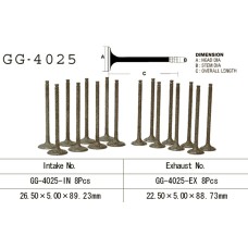 VESRAH Випускний клапан KAWASAKI GPZ 750 '83-85, GPX 750R '87-90' (OEM: 12005-1077) (1ШТ.) (MADE IN JAPAN)