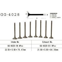 VESRAH Випускний клапан Kawasaki EL 250 '88-91, EX 250 '88-07' (OEM: 12005-1091) (1 шт.) (MADE IN JAPAN)