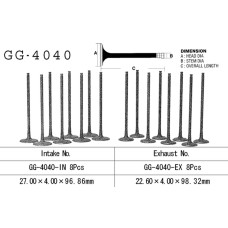 VESRAH Випускний клапан Kawasaki ZX 6R '95-02, ZZR 600 '06-08' (OEM: 12005-1214) (1 шт.) (MADE IN JAPAN)