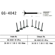 VESRAH впускний клапан KAWASAKI ZR 1100 ZEPHYR (OEM: 12004-1107) (1 шт.) (MADE IN JAPAN)