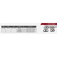 SHOWA Ремкомплект переднього амортизатора Kawasaki KXF 450 '17-'24 (масляні сальники x 2, пильники x 2, втулки x 4) (Service Kit) (підвіска 49 мм)