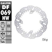 GALFER ЗАДНІЙ ГАЛЬМІВНИЙ ДИСК HONDA CR 125/250; CRF250R '04-'23; CRF 450R '09-'23 (240X140X5MM) SHARK ENDURO MX