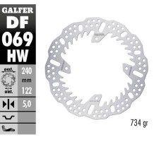 GALFER ЗАДНІЙ ГАЛЬМІВНИЙ ДИСК HONDA CR 125/250; CRF250R '04-'23; CRF 450R '09-'23 (240X140X5MM) SHARK ENDURO MX