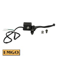 EMGO передній гальмівний насос комплектний (14MM) з датчиком стоп-сигналу, кріпленням дзеркала 10MM і важелем, колір чорний