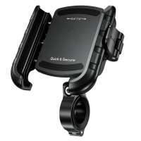 Антивібраційний мотоциклетний тримач для телефону BIKETEC QUICK LOCK, монтаж на кермо або дзеркало, тип: R9-CLIP-DAMPER