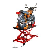 Майстерня BIKETEC підйомник з подвійною системою підйому пневматично-гідравлічною платформою для мото, стіл 1800x660MM до 450KG