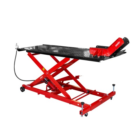 Майстерня BIKETEC підйомник з подвійною системою підйому пневматично-гідравлічною платформою для мото, стіл 1800x660MM до 450KG