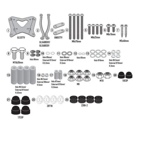 KAPPA 2025/04 КРІПЛЕННЯ СКЛА 9541AK SILENCE S01 '22-'24, SEAT MÓ 125 '22-'25