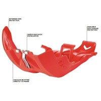 POLISPORT ЗАХИСТ ДВИГУНА FORTRESS SKID PLATE З ЗАХИСТОМ PRO-LINK KTM SX-F 250/350 '16-22'; SXF 450 '19-22'; HUSQVARNA FC 250/350 '16-22' FE 250/350 '17-23', FE 450 '20-'23; FC 450 '10-'22; GAS GAS MC-F/EF-C 250/300 '21-23' КОЛІР ЧЕРВОНИЙ