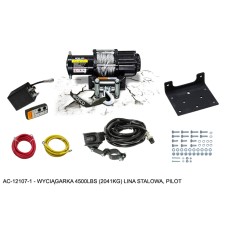 BRONCO Лебідка 4500LBS (2041КГ) Сталевий трос 5.5ММ X 15.2М, Пульт