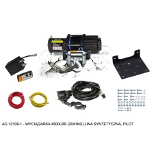 BRONCO ЛЕБІДКА 4500LBS (2041КГ) СИНТЕТИЧНИЙ ТРОС 5.5ММ X 15.5М, ПУЛЬТ