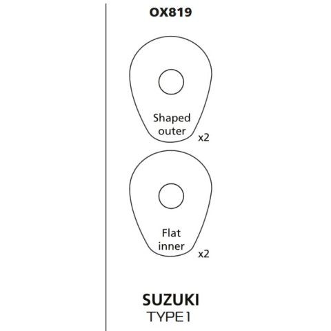 OXFORD КРІПЛЕННЯ (ЗАГЛУШКА) ПОВОРОТНИКА / ПОВОРОТНИКІВ ДЛЯ SUZUKI ПЕРЕД І ЗАД SV 650 (99-02), GSXR 600/750 ПЕРЕД І ЗАД (96-00), - ПЕРЕД І ЗАД, TL 1000 R (ТІЛЬКИ ПЕРЕД) (СТАРИЙ КОД: OF866)