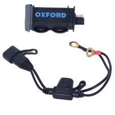 Універсальний USB зарядний пристрій OXFORD 12V 2,1 Ампера чорний