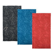 OXFORD БАГАТОФУНКЦІОНАЛЬНА ВІТРОЗАХИСНА БАНДАЖНА КОСИНКА COMFY OXFORD PAISLEY 3 ШТУКИ В УПАКОВЦІ КОЛІР ЧОРНИЙ/СИНІЙ/ЧЕРВОНИЙ