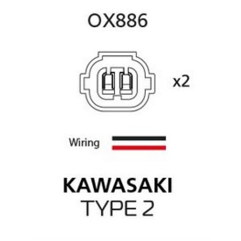 OXFORD АКЦІЯ З'ЄДНУВАЧ (ПРОВІД / ПЕРЕХІДНИК / КАБЕЛЬ / ПОДОВЖУВАЧ) ДЛЯ СВІТЛОДІОДНИХ І ЛАМПОВИХ ПОВОРОТІВ ДО РОЗ'ЄМУ OEM KAWASAKI ТИП 2