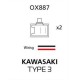 OXFORD АКЦІЯ З'ЄДНУВАЧ (ПРОВІД / ПЕРЕХІДНИК / КАБЕЛЬ / ПОДОВЖУВАЧ) ДЛЯ СВІТЛОДІОДНИХ І ЛАМПОВИХ ПОВОРОТІВ ДО РОЗ'ЄМУ OEM KAWASAKI ТИП 3