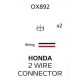 OXFORD З'ЄДНУВАЧ (ПРОВІД / ПЕРЕХІДНИК / КАБЕЛЬ / ПОДОВЖУВАЧ) ДЛЯ СВІТЛОДІОДНИХ І ЛАМПОВИХ ПОВОРОТІВ ДО РОЗ'ЄМУ OEM HONDA (З'ЄДНУВАЧ 2 ПРОВОДИ)