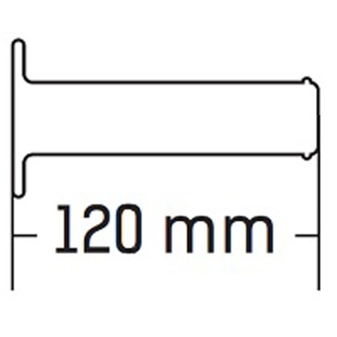 Ручки (грипси) для скутера/мопеда Domino Style (22+25мм, довжина 120мм) без отвору, колір чорний