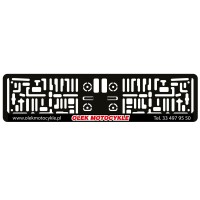 BIKETEC РАМКА ДЛЯ НОМЕРНОГО ЗНАКА АВТОМОБІЛЯ ЧОРНА З ЛОГОТИПОМ OLEK MOTOCYKLE