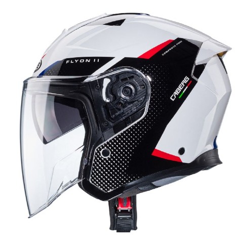 Відкритий шолом Caberg Flyon II Boss білий/чорний/червоний/синій розмір M