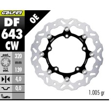 Гальмівний диск передній GALFER KOVE 800X PRO '23-'25 (WAVE FLOATING) (320X139X4MM)