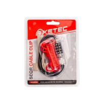 BIKETEC SEQR КАБЕЛЬНИЙ ЗАХИСТ ДЛЯ ШОЛОМУ АБО ОДЯГУ, РОЗМІР: ТРОС 4ММ, 1,2М, ЗАМОК НА 4-ЗНАЧНИЙ КОД (МОЖЛИВІСТЬ СКИДАННЯ КОМБІНАЦІЇ)