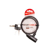 BIKETEC SEQR ТРОСОВИЙ ЗАМОК РОЗМІР: ТРОС 6ММ, 60СМ З ЗАМОК, 3 КЛЮЧІ,