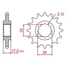 GROSSKOPF РОЗПРОДАЖ ЗАДНЯ ЗІРКА 408 43 HONDA CBR 600F 91-96, CB 900F (JTR302.43)