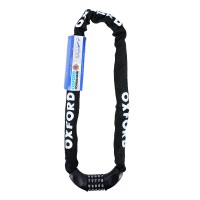 OXFORD АКЦІЯ ПРОТИУГОННИЙ ЛАНЦЮГ COMBI CHAIN 6MM x 0,9M (ПЕТЛЯ 6MM) - (ЗАМОК НА КОДІ)