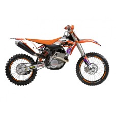BLACKBIRD КОМПЛЕКТ НАКЛЕЙОК (ОБКЛЕЙОК) KTM EXC/EXC-F '08-'11, SX/SX-F 125 '07-'10 DREAM 5 КОЛІР ПОМАРАНЧЕВИЙ ЧОРНИЙ