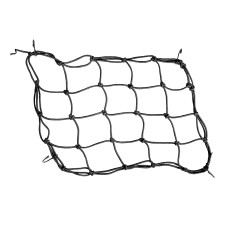 BIKETEC Багажна сітка (павук) 4мм x 25 см x 25 см, 4 міцні гачки, чорний колір