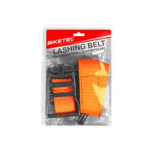BIKETEC ТРАНСПОРТУВАЛЬНИЙ РЕМІНЬ З ГАЧКОМ 50ММ X 4М НАВАНТАЖЕННЯ ДО 2000КГ, КОЛІР ПОМАРАНЧЕВИЙ