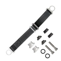 BIKETEC текстильний ремінь для витягування мотоцикла для японських мотоциклів C2, комплект гвинтів (M8) і втулок 330мм x 2,5мм x 25мм, колір чорний/чорний