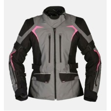 Жіноча куртка Modeka Elaya, колір чорний-сірий, розмір 38