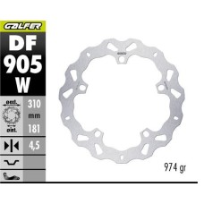 Гальмівний диск передній GALFER BMW R 1300GS ADVENTURE '23-'25 (WAVE DISC) (310X181X4.5MM)