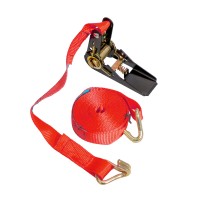 Транспортний ремінь BIKETEC 25MM x 5M, навантаження до 500KG, 1 ремінь, червоний колір