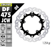 Передній гальмівний диск GALFER YAMAHA MT-10 '17-; YZF-R6 '17-'23; YZF-R9 '25; FZ 1 '06'; YZF-R1 '04-'23; V MAX 1700 '09- (WAVE FLOATING) (320X132X5MM)