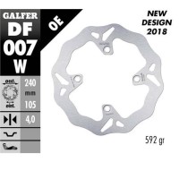 GALFER Гальмівний диск задній HONDA XL 600/650/700V TRANSALP '91-'07; CB 500 '97-'05; CB750 '92-'02; CB 900 HORNET '02-'07; BUELL '93-'10 (WAVE FIXED) (240X105,5X4MM)