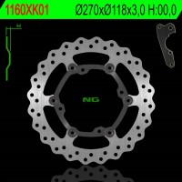 Гальмівний диск NG з адаптером Oversize (270x118x3) Wave плаваючий