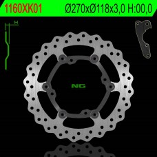 Гальмівний диск NG з адаптером Oversize (270x118x3) Wave плаваючий
